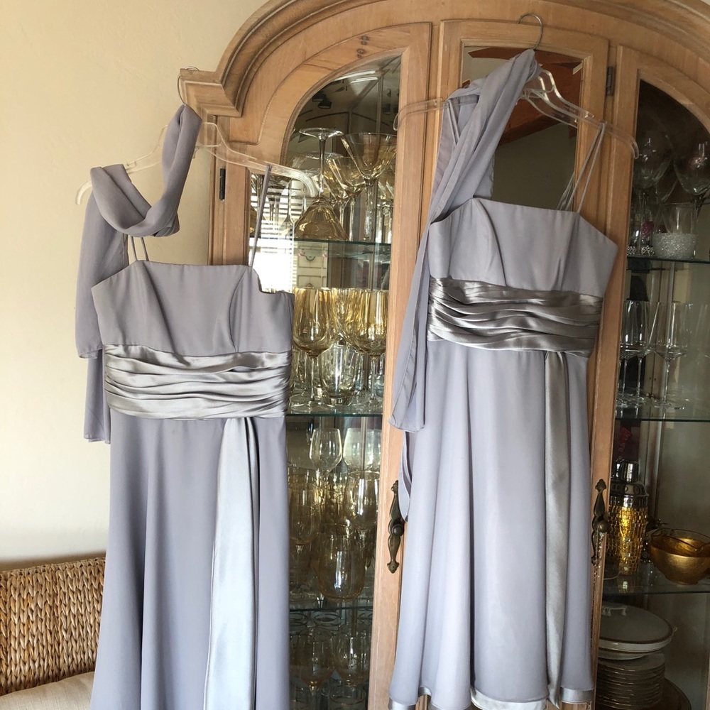 Beautiful grey bridesmaid dresses